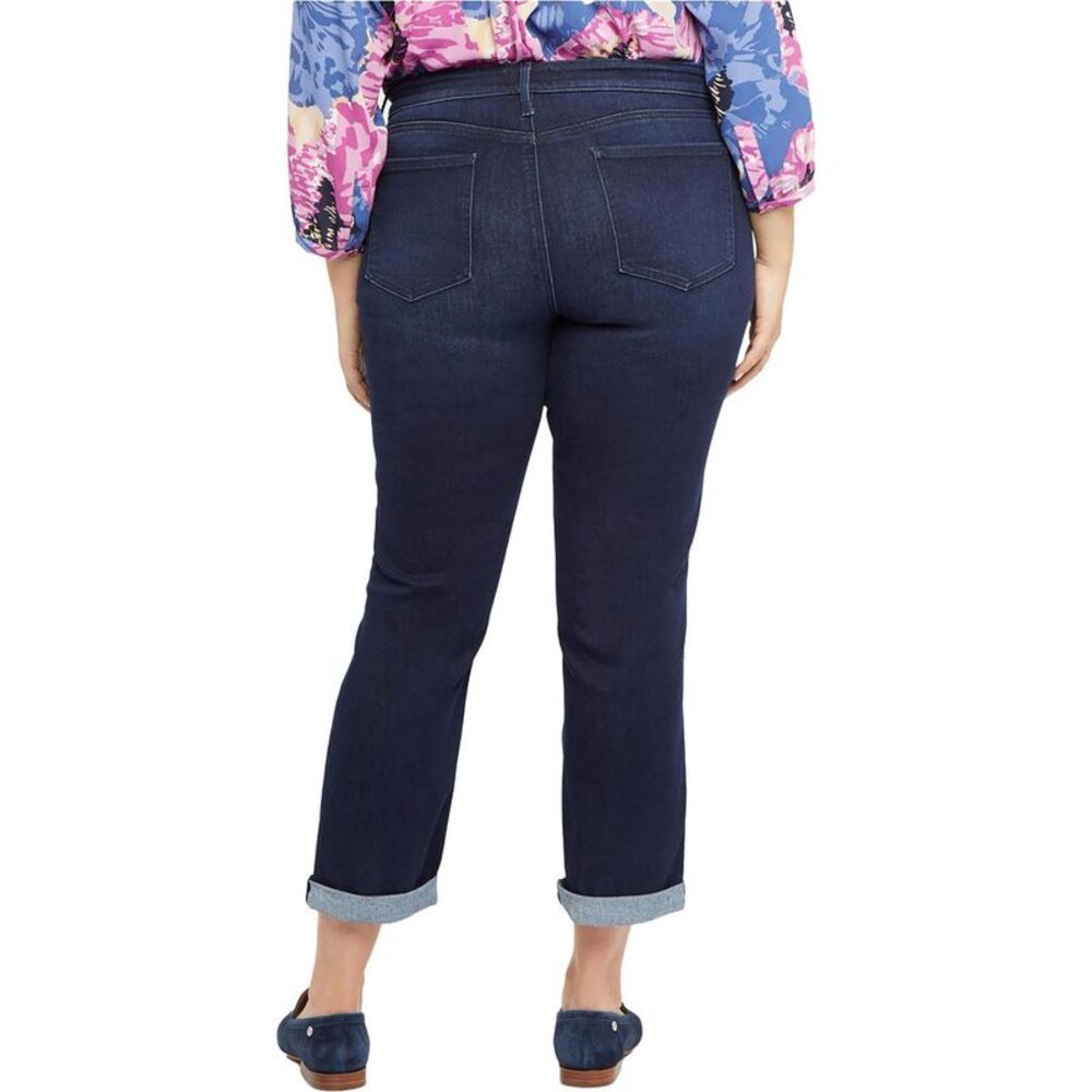 NYDJ Womens Margot Blue Cuffed Denim Skinny Jeans Plus NWT - Picture 2 of 2